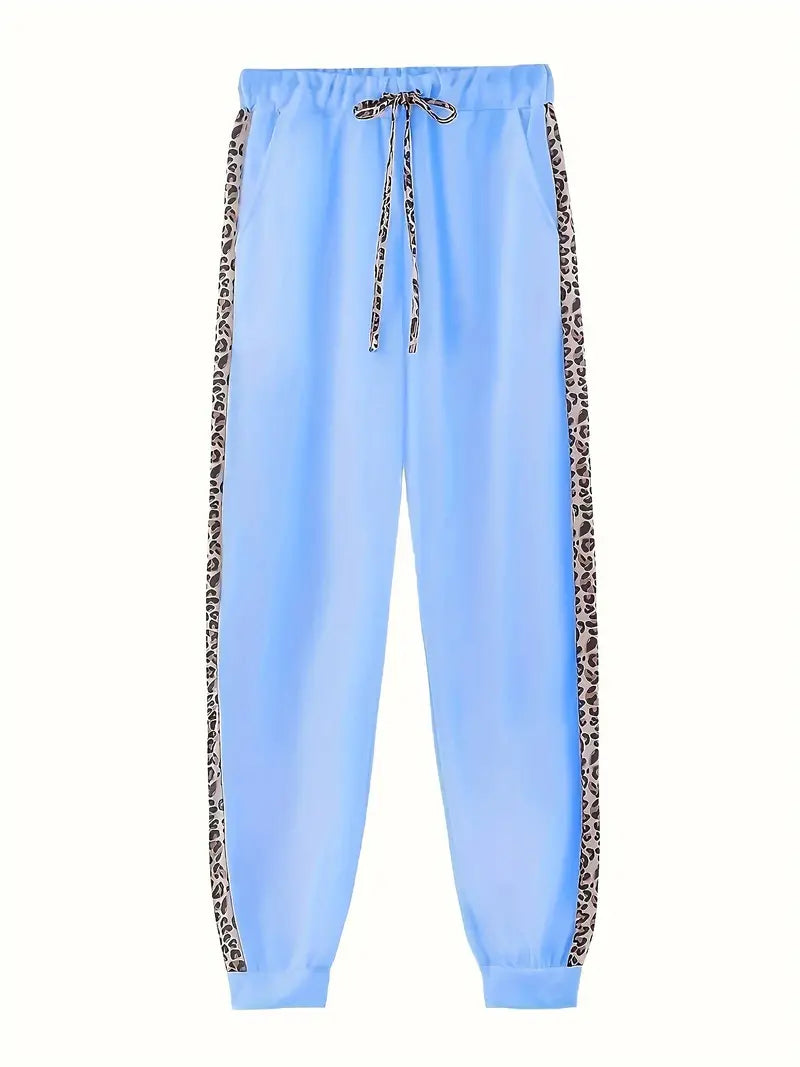 SASKIA | Dames Joggingset Met Luipaarddetails – Comfortabel, Trendy & Ideaal Voor Relaxte Dagen