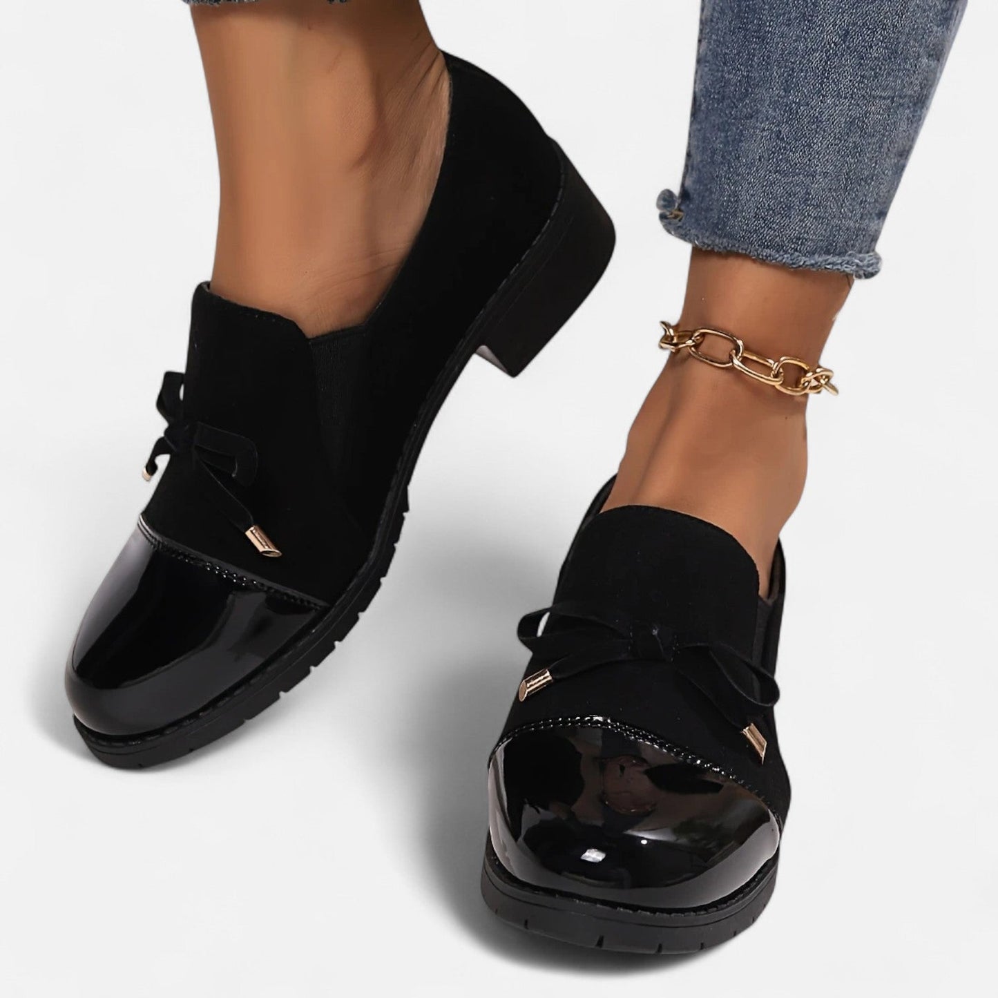 Retro Strik Loafers | Stijlvolle Instappers Met Chunky Hak