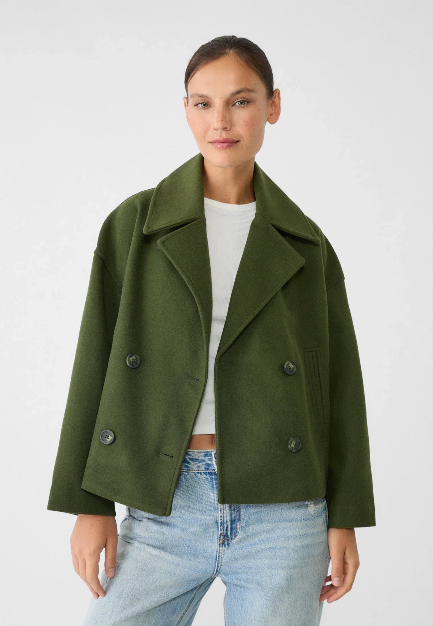 KAELA | Cropped Blazerjas Ames met Klassieke Revers