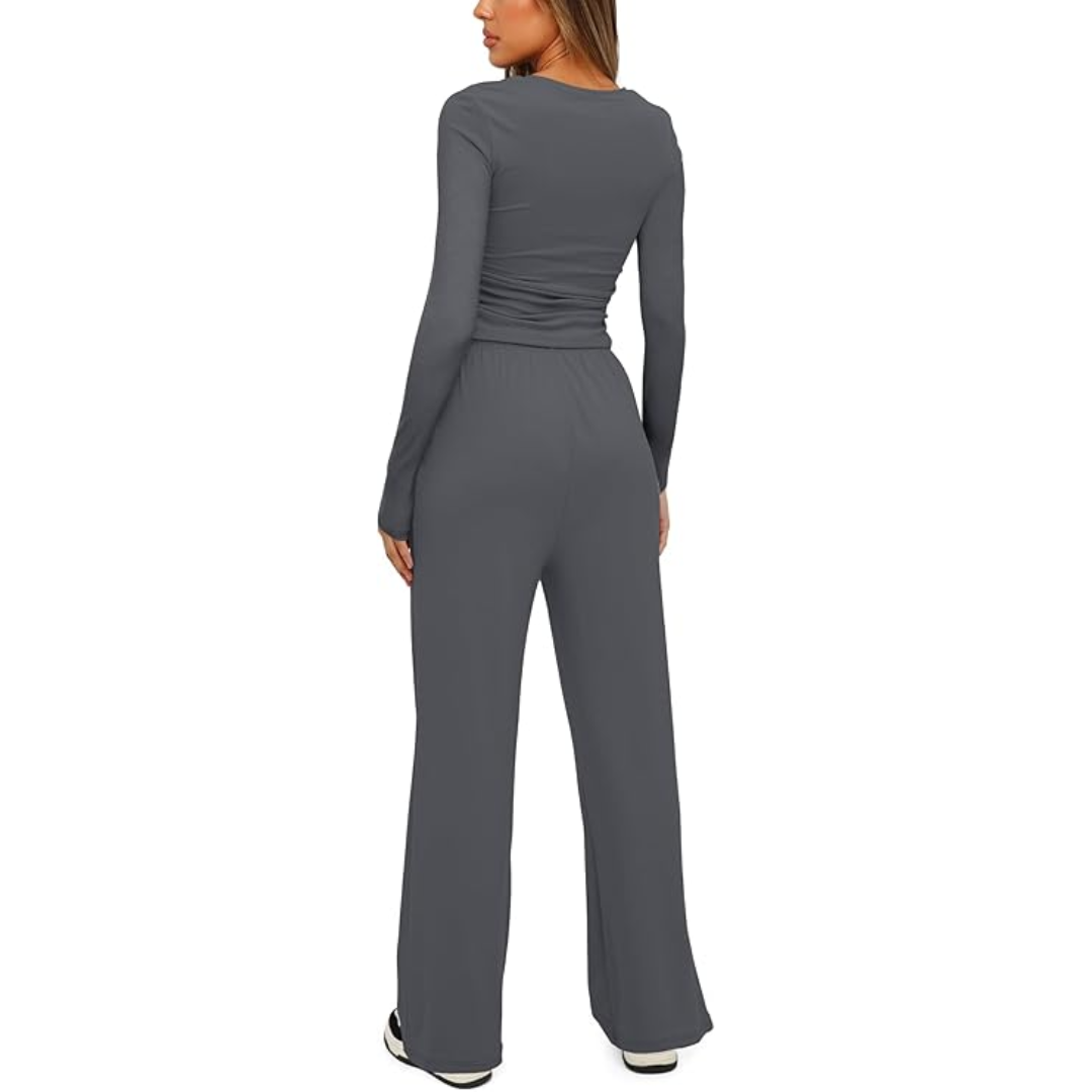 LIEKE | 2-Delige Lounge-Set Voor Dames – Zacht, Ademend & Perfect Voor Comfortabele Herfst Dagen