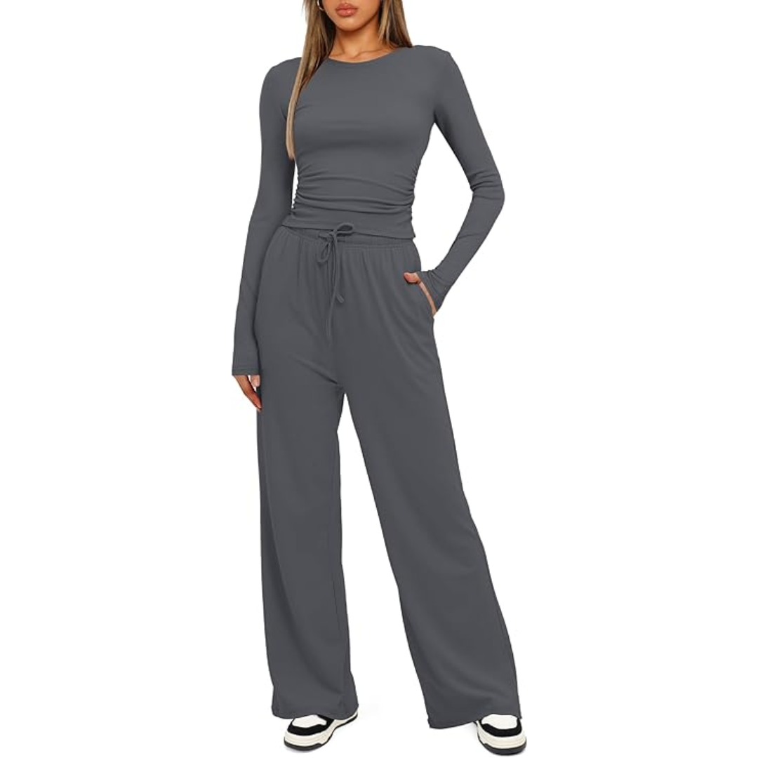 LIEKE | 2-Delige Lounge-Set Voor Dames – Zacht, Ademend & Perfect Voor Comfortabele Herfst Dagen