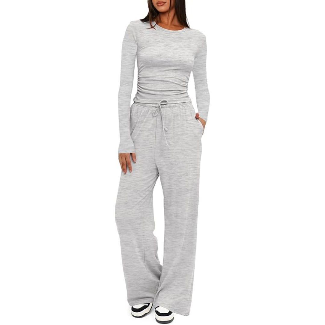 LIEKE | 2-Delige Lounge-Set Voor Dames – Zacht, Ademend & Perfect Voor Comfortabele Herfst Dagen