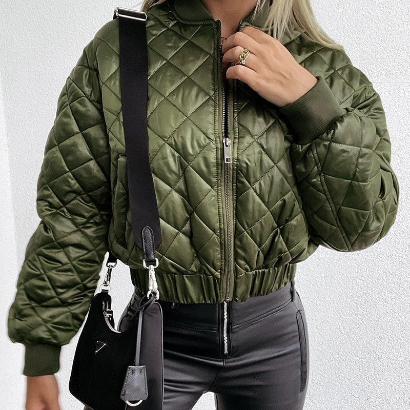 Dames Bomber Jack Met Patroon – Herfststijl Met Comfort En Warmte