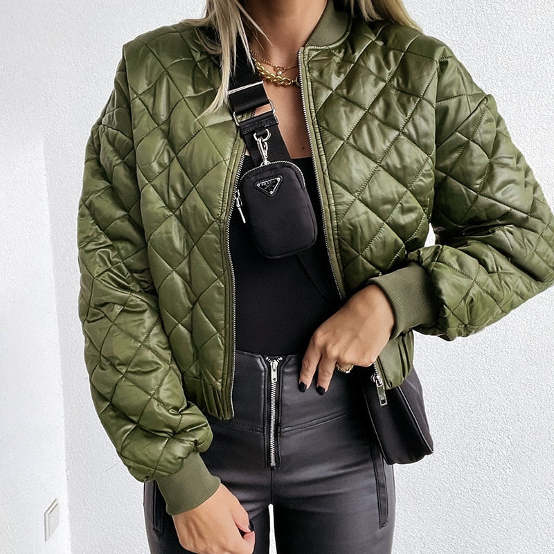 Dames Bomber Jack Met Patroon – Herfststijl Met Comfort En Warmte