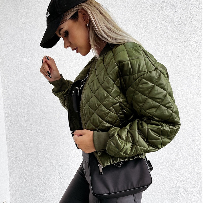 Dames Bomber Jack Met Patroon – Herfststijl Met Comfort En Warmte
