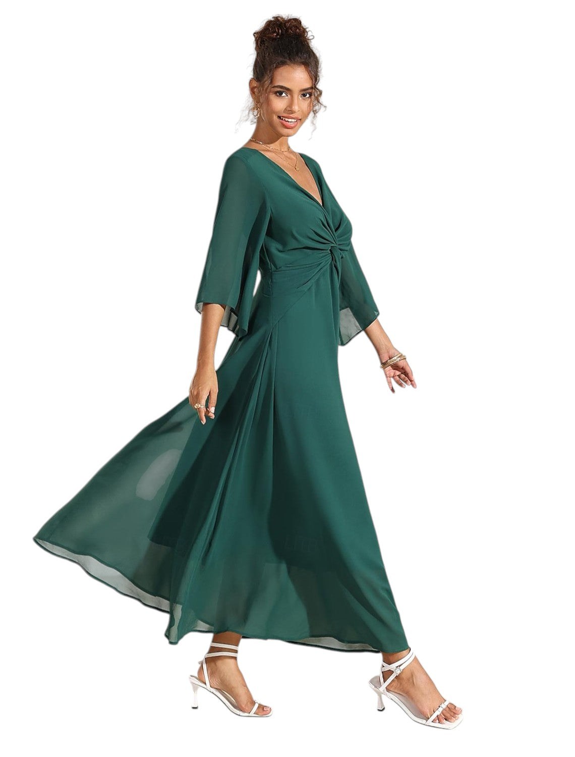 CELINE | Elegante Cocktail Maxi Jurk Voor Dames Met Tijdloze Pasvorm & Uniek Borst Design
