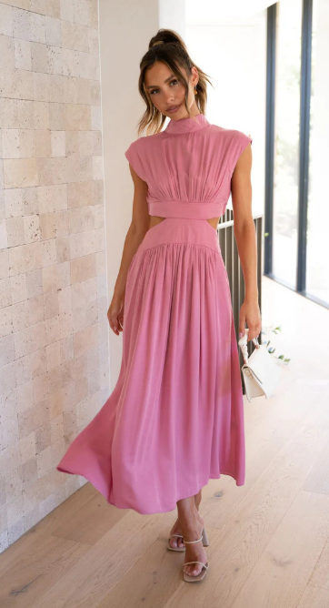 AURORA | Chique Dames Maxi Jurk met Accentuering in de Taille