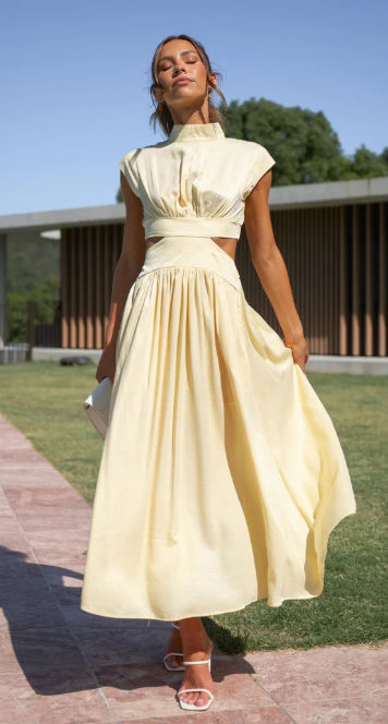 AURORA | Chique Dames Maxi Jurk met Accentuering in de Taille