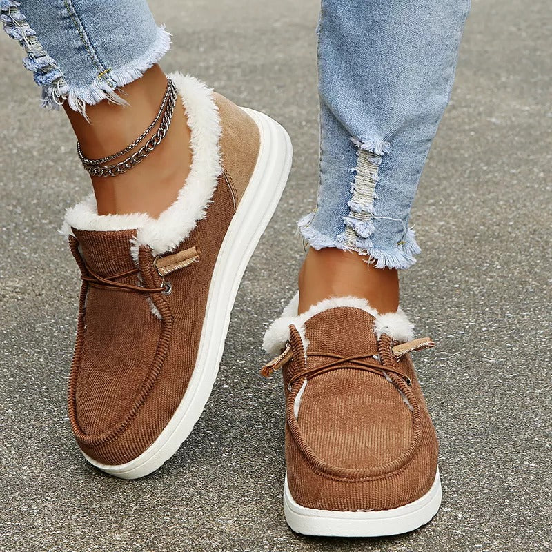 Dames Slip-On Winterschoenen Met Voering – Warm En Veilig De Winter Door