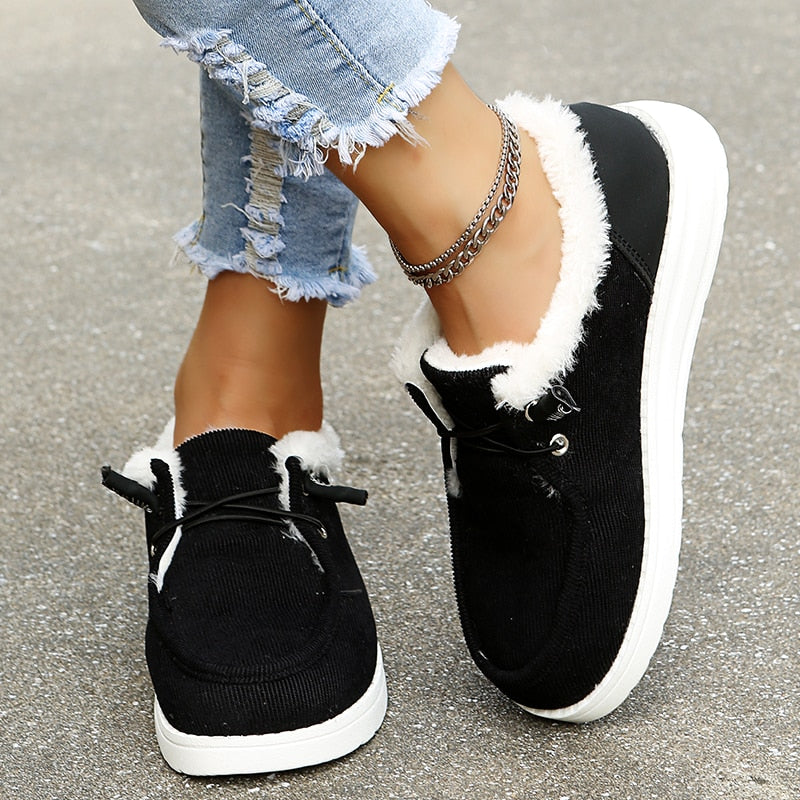 Dames Slip-On Winterschoenen Met Voering – Warm En Veilig De Winter Door