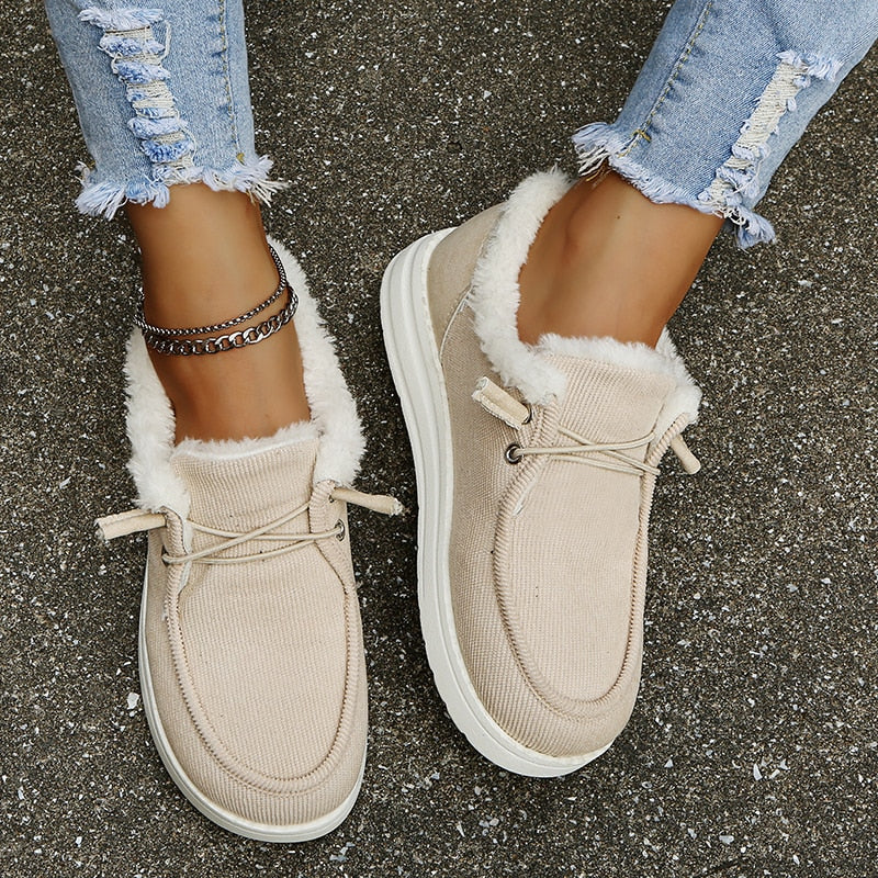 Dames Slip-On Winterschoenen Met Voering – Warm En Veilig De Winter Door