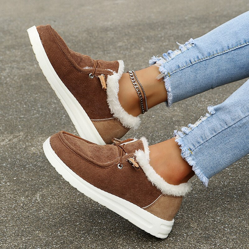 Dames Slip-On Winterschoenen Met Voering – Warm En Veilig De Winter Door