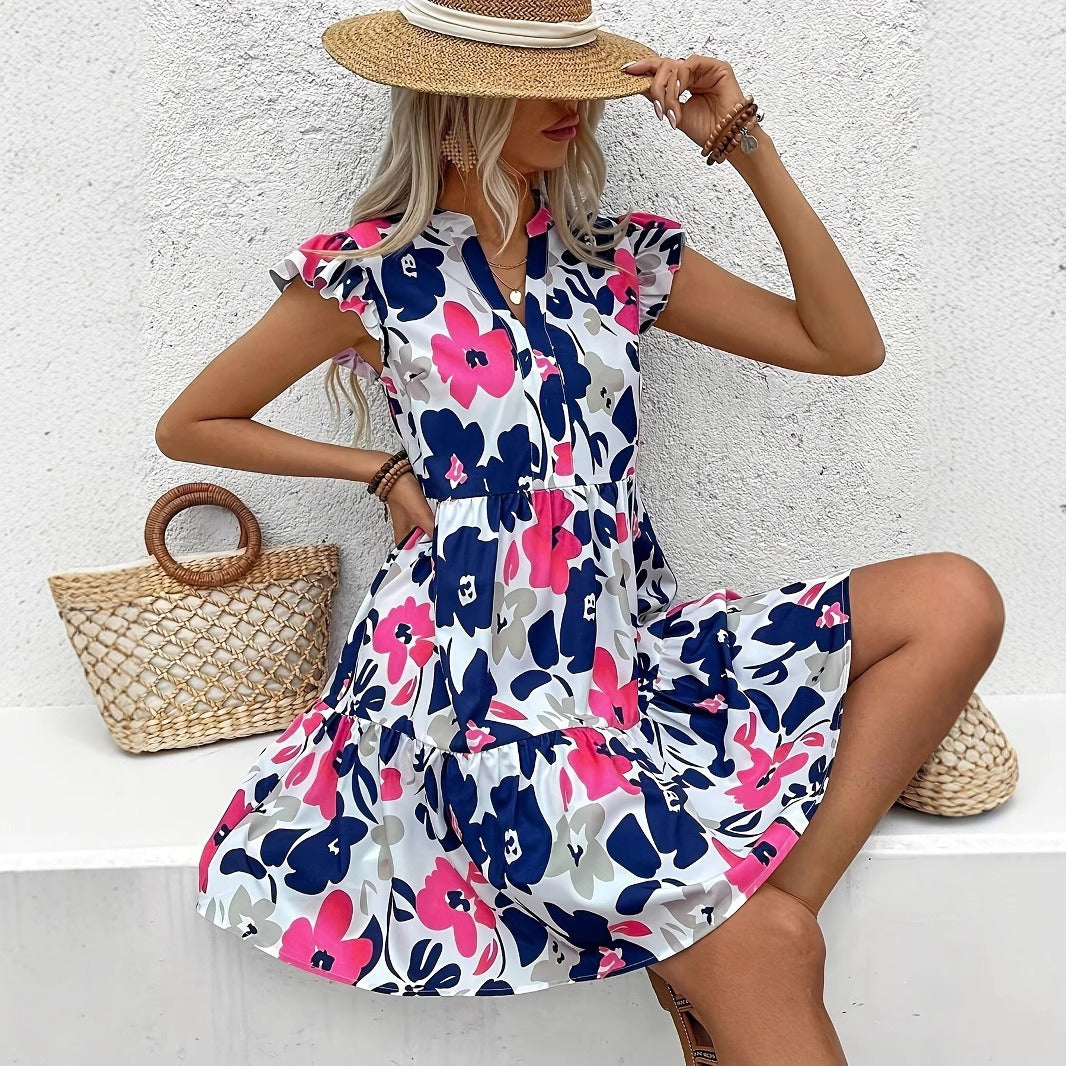 CAMILA | Luchtige Damesjurk met Bloemenprint – Zomers, Vrouwelijk & Comfortabel