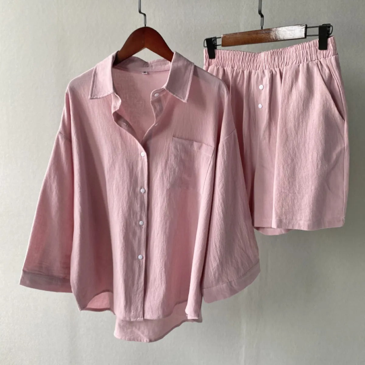 CAMILA | Casual Luchtige Linnen Katoen Dames Set – Luchtig, Comfortabel & Tijdloos Verfijnd