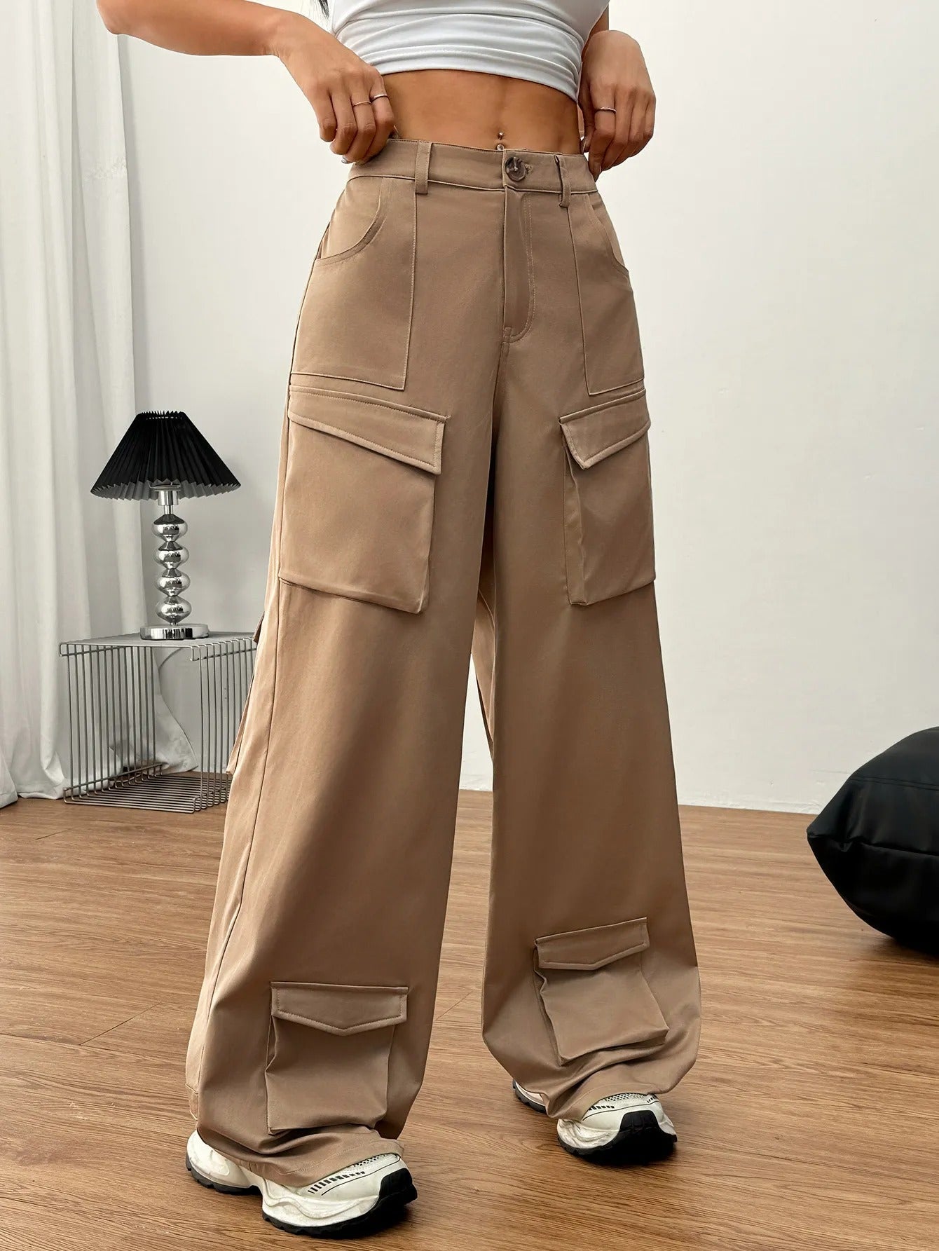 APRIL | Cargo Broek Voor Dames in Katoen met Utility Zakken – Comfort, Stijl & Karakter
