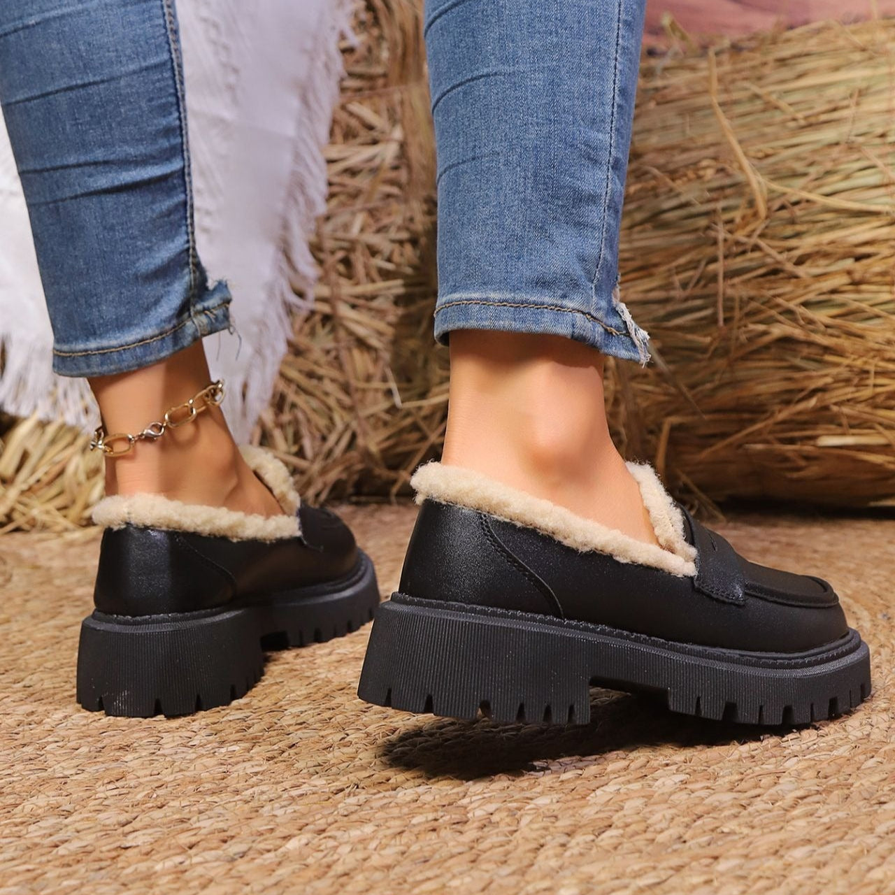 SELIA | Dames Mocassins Met Plateauzool En Warme Voering – Stijlvol, Comfortabel & Ideaal Voor Koude Dagen