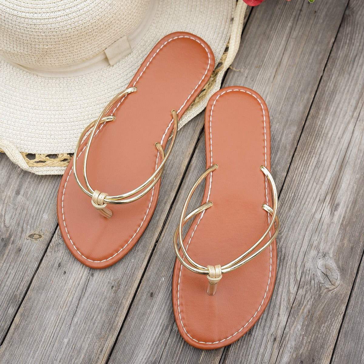 ADELA | Minimalistische Dames Slippers met Slanke Bandjes - Luchtig, Zomers & Comfortabel
