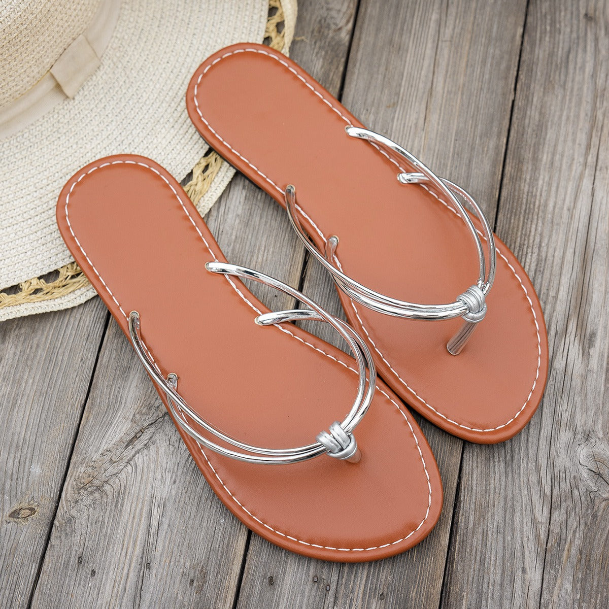ADELA | Minimalistische Dames Slippers met Slanke Bandjes - Luchtig, Zomers & Comfortabel