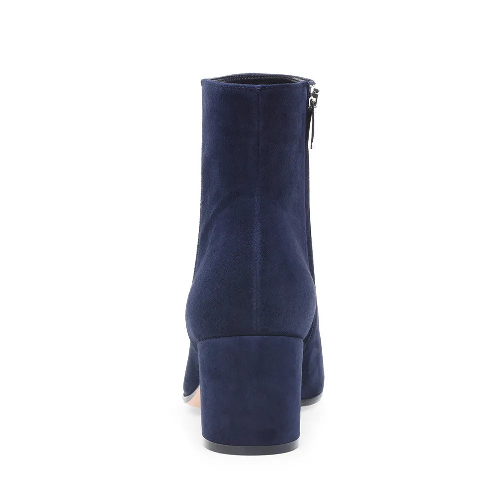 INARIA | Tijdloze Enkellaarzen Met Suede Look en Rits - Chic, Elegant & Comfortabel