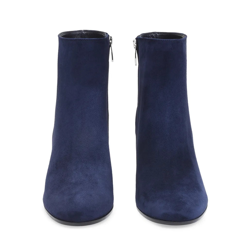 INARIA | Tijdloze Enkellaarzen Met Suede Look en Rits - Chic, Elegant & Comfortabel