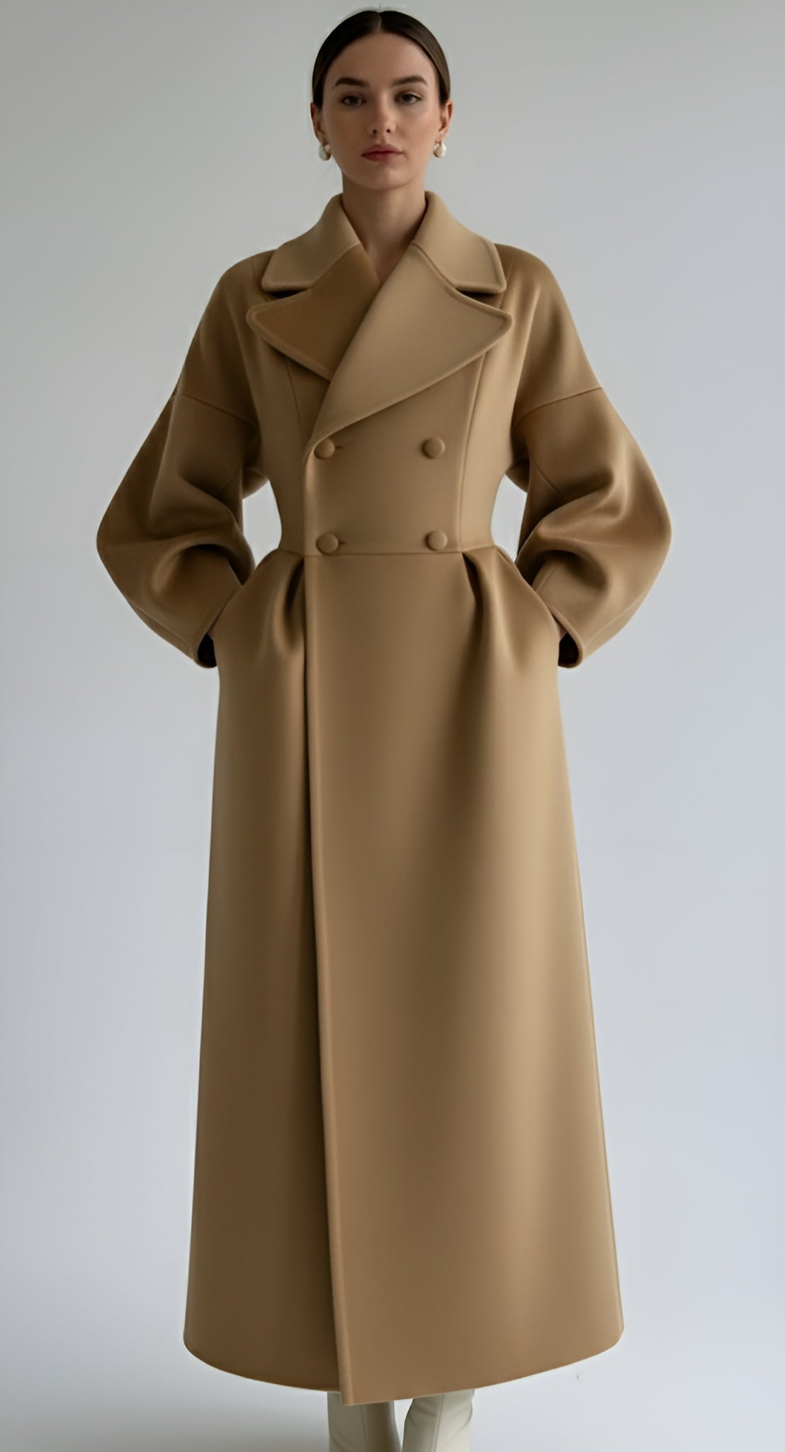 Dames Lange Wollen Mantel – Stijlvol, Warm & Perfect Voor De Herfst