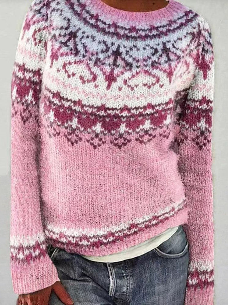 Luxe Wintertrui Met Noors Motief | Zachte Warmte & Tijdloze Stijl