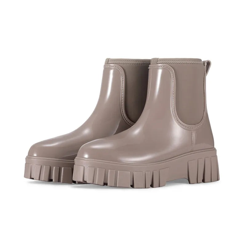JOSH | Urban Glanzende Laars Met Platform Zool Voor Dames - Stijlvol & Comfortabel