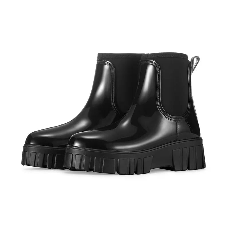 JOSH | Urban Glanzende Laars Met Platform Zool Voor Dames - Stijlvol & Comfortabel