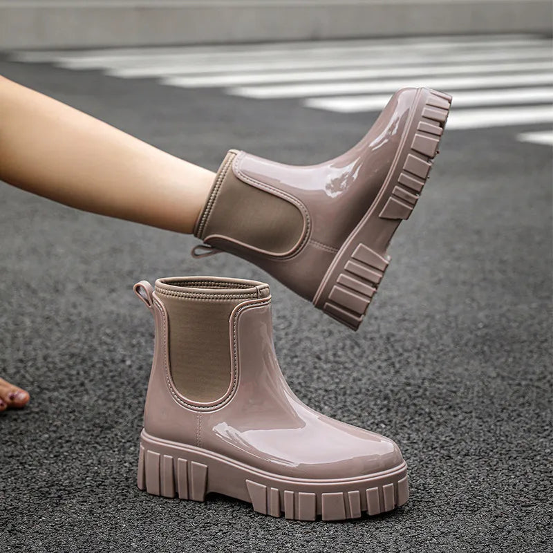 JOSH | Urban Glanzende Laars Met Platform Zool Voor Dames - Stijlvol & Comfortabel