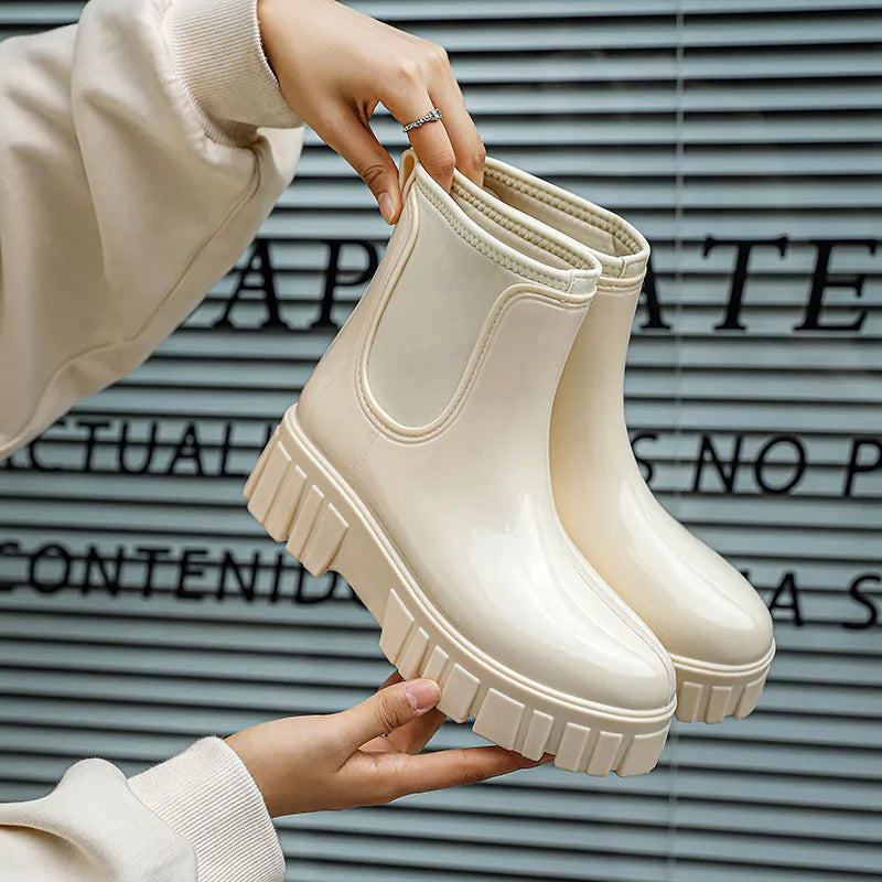 JOSH | Urban Glanzende Laars Met Platform Zool Voor Dames - Stijlvol & Comfortabel
