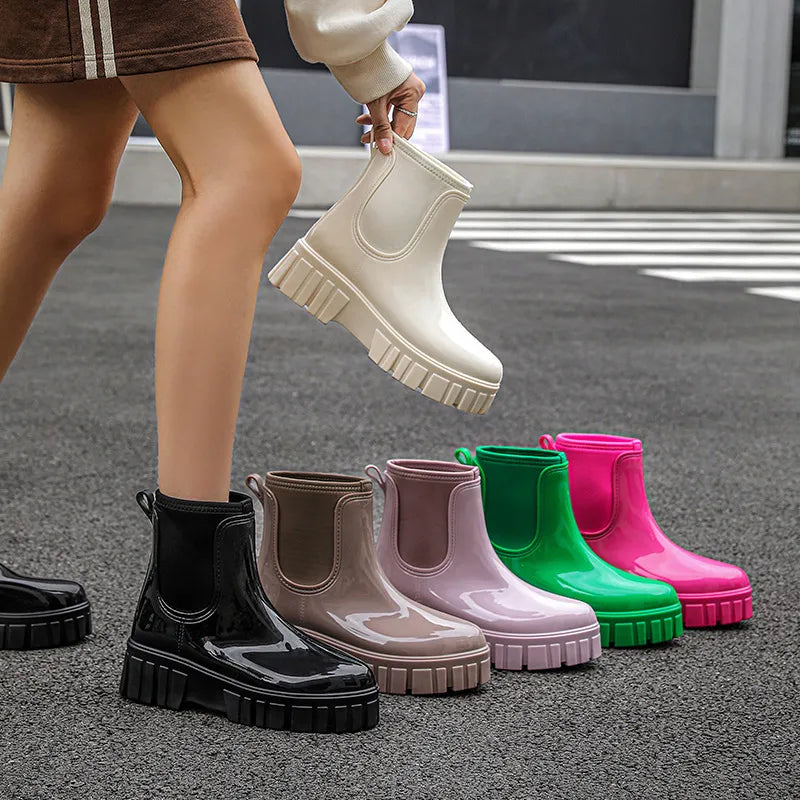 JOSH | Urban Glanzende Laars Met Platform Zool Voor Dames - Stijlvol & Comfortabel