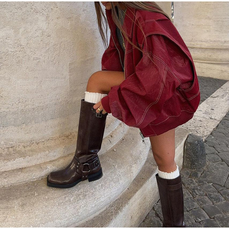 LIZ | Oversized Leren Jas Dames