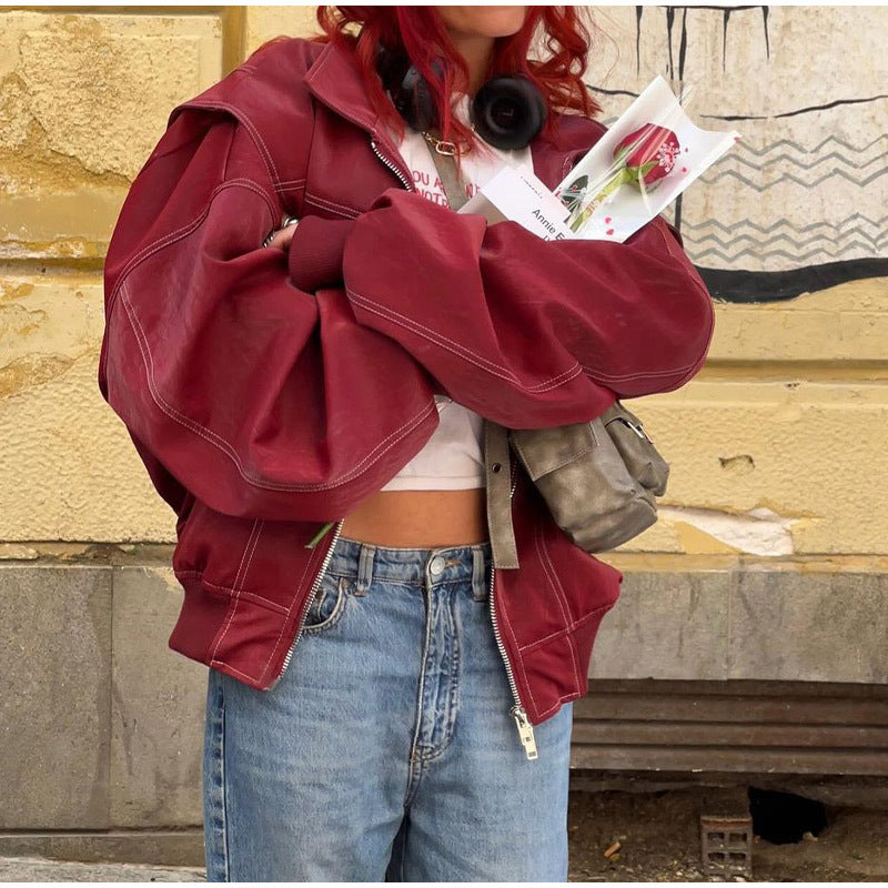 LIZ | Oversized Leren Jas Dames
