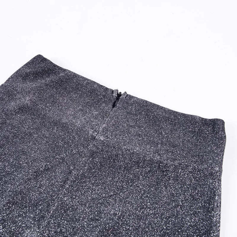 Stijlvolle dames hoge taille broek met glitters | Glamour & comfort in één