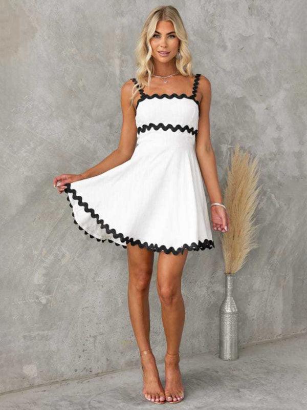 NAOMI | Zomerse flared Jurk met Klassieke Biezen
