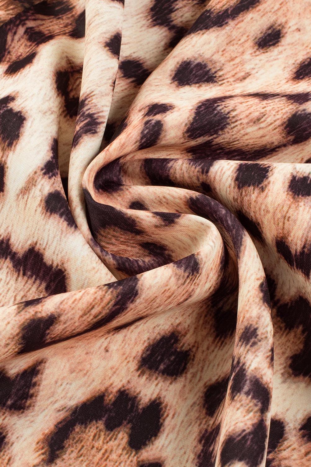 ZAYA | Dames Maxi Jurk Met Luipaard Print & Zomer Kleuren