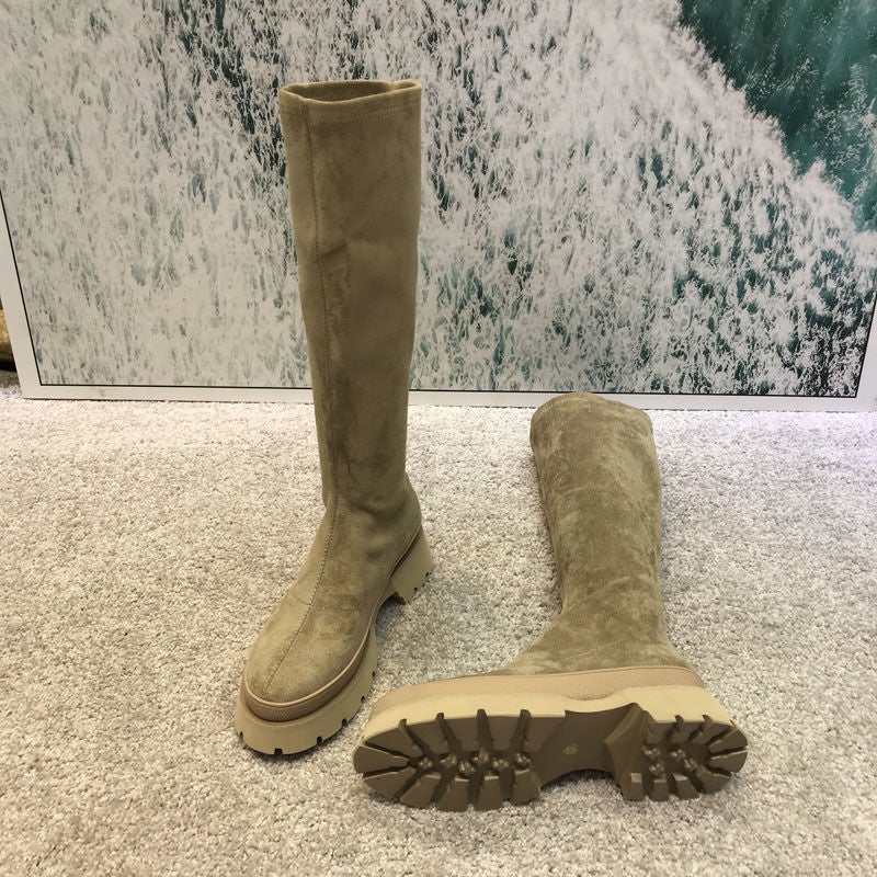 Suède Hoge Winterlaarzen Voor Dames – Stijlvol & Comfortabel Voor Koude Dagen