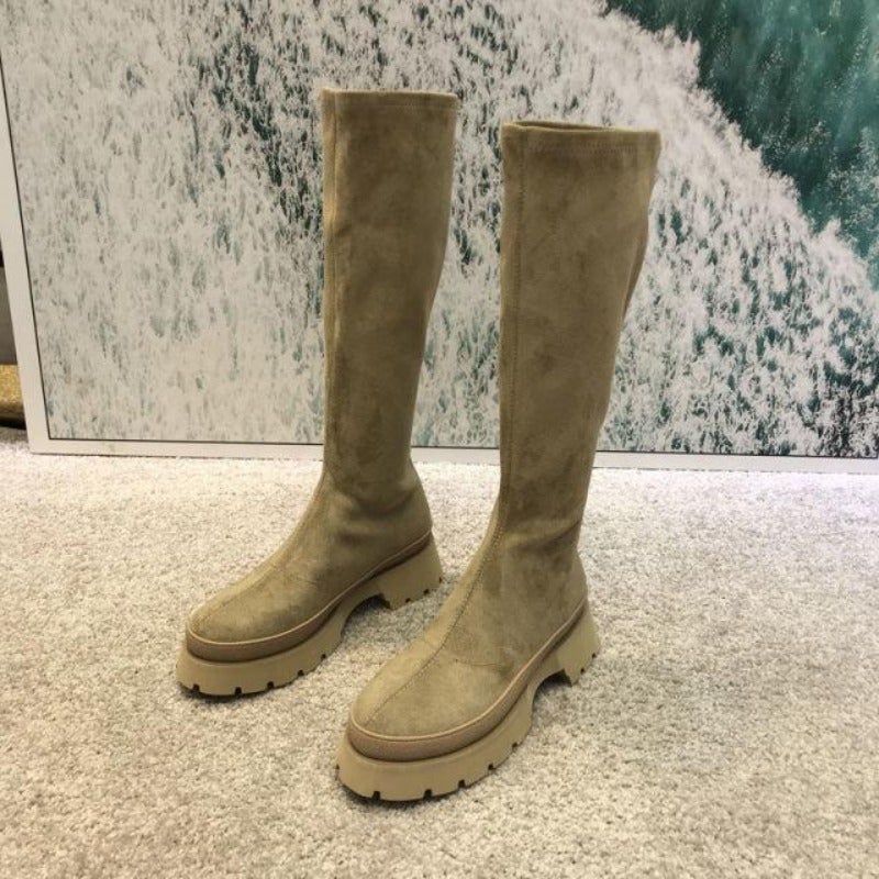 Suède Hoge Winterlaarzen Voor Dames – Stijlvol & Comfortabel Voor Koude Dagen