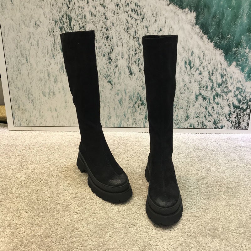 Suède Hoge Winterlaarzen Voor Dames – Stijlvol & Comfortabel Voor Koude Dagen