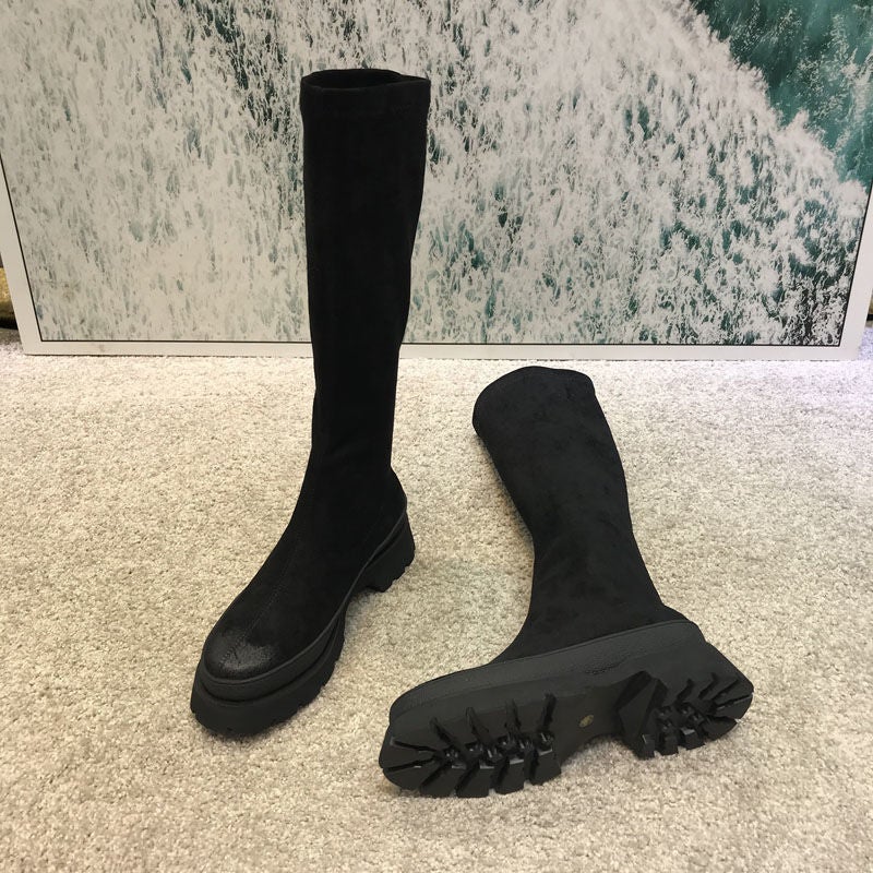 Suède Hoge Winterlaarzen Voor Dames – Stijlvol & Comfortabel Voor Koude Dagen