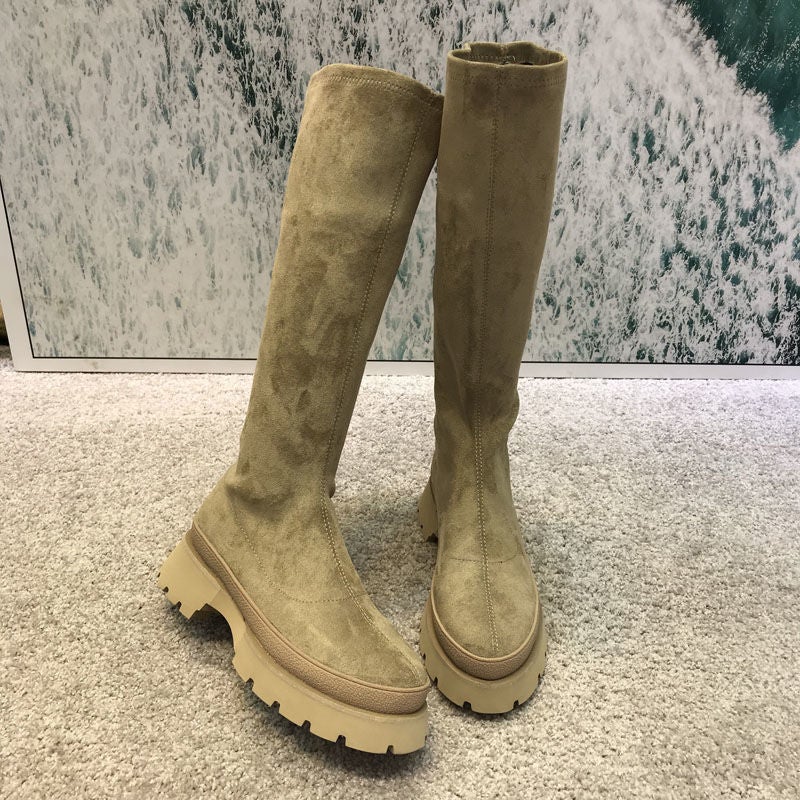 Suède Hoge Winterlaarzen Voor Dames – Stijlvol & Comfortabel Voor Koude Dagen