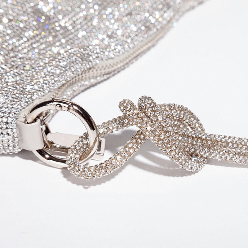 AVA | Glitter Dames Tas Met Kettinghengsel – Luxe, Verfijnd, Compact