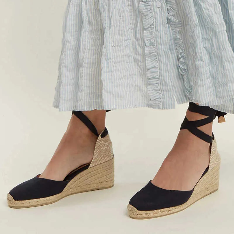 CLARA | Elegante Dames Sleehak Sandalen Met Enkelriempje – Vrouwelijk, Comfortabel & Perfect Voor Warme Dagen