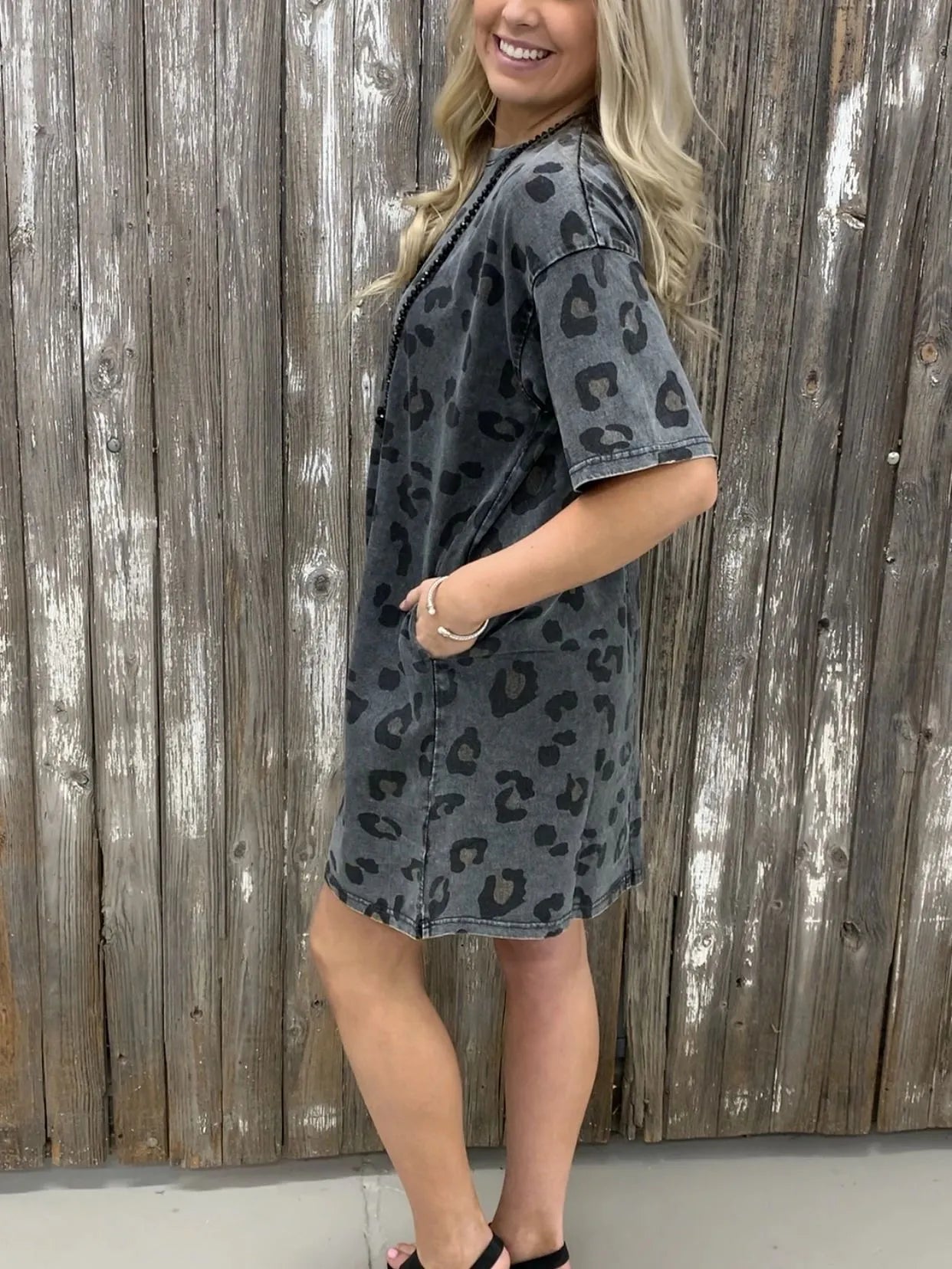 ELOWEN | Dames Gewassen Luipaard Print Shirt Lang - Comfortabel & Gedurft