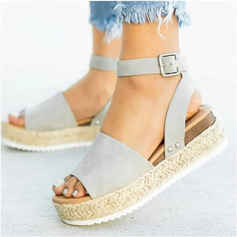 POLLY | Verfijnde Zomer Sandalen Voor Dames Met Geweven Zool - Zomers, Stijlvol & Comfortabel