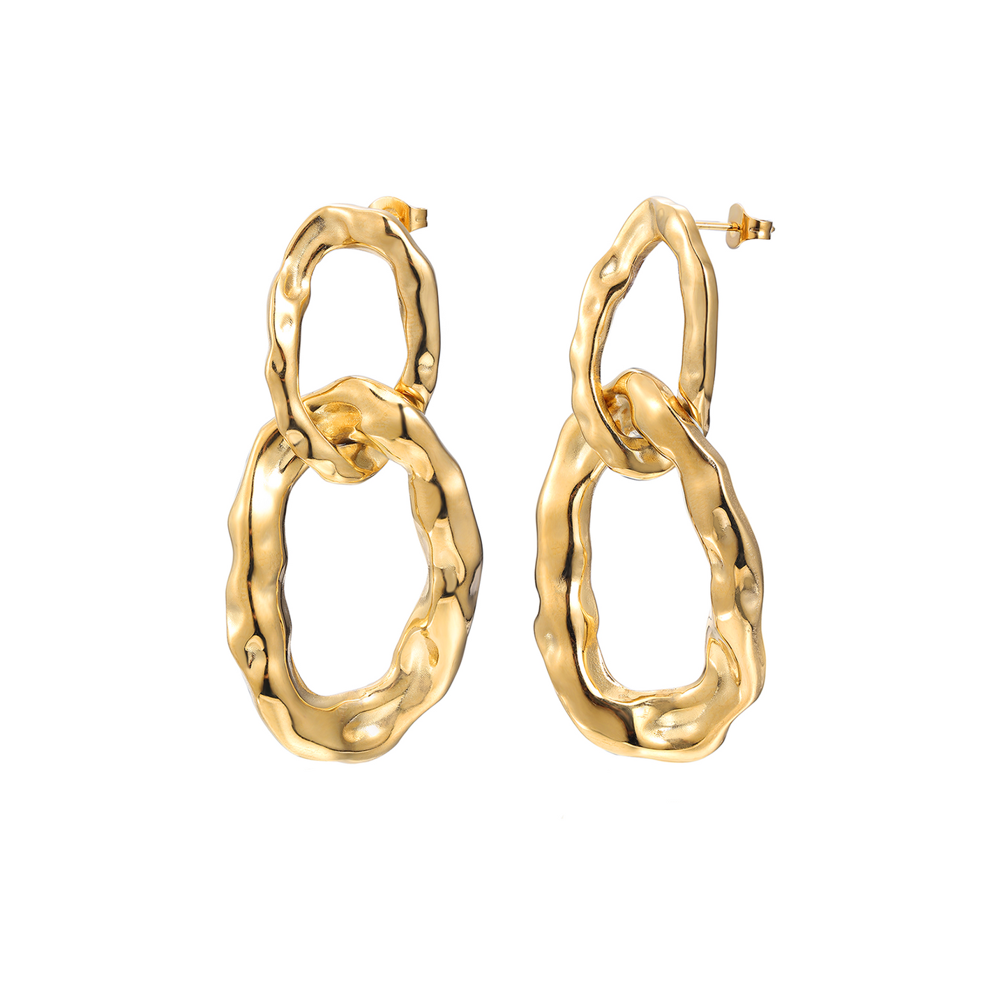 AVENEE | Gouden Schakel Oorbellen Dames - Luxe & Verfijnd