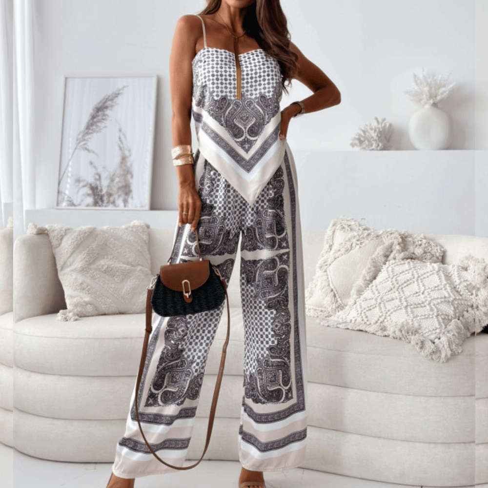 NERINA | Zomerjumpsuit voor Dames met Luxe Patroondetail