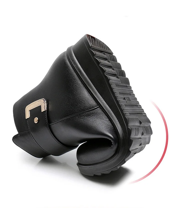 FIEN | Warm Gevoerde Dameslaarzen Van Leer Met Ergonomische Hakverhoging – Orthopedisch, Stijlvol & Ideaal Voor Herfst & Winter