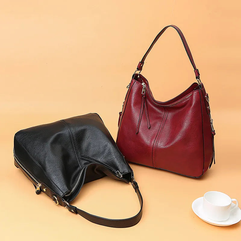 ERSILIA | Luxe Leren Tas Voor Dames Met Verfijnde Details - Klassiek, Functioneel & Stijlvol