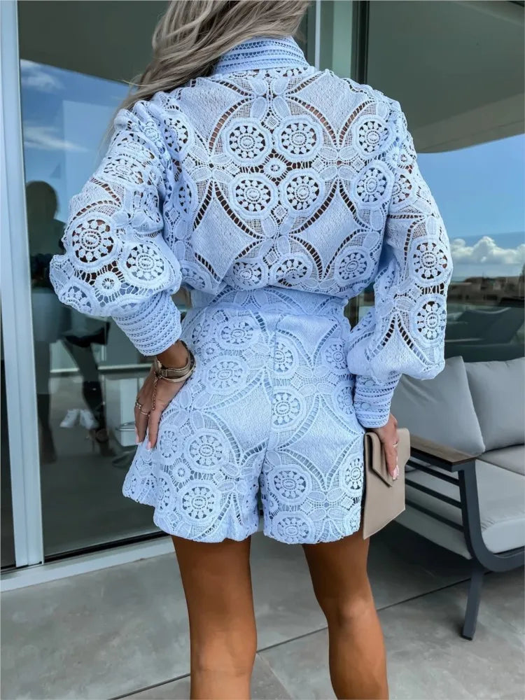 TALIA | Zomerse 2-Delige Set Dames van Kant – Perfect voor Warme Dagen